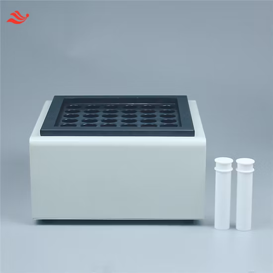 Bodenprobenaufschluss mit PFA-Aufschlussröhrchen 48